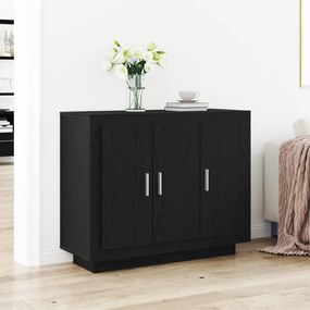 Sideboard vidaXL Preto Carvalho 92x35x75 cm Madeira de engenharia
