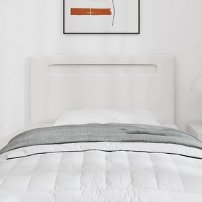 Cabeceira Design Simples Branca 100 cm Couro Sintético