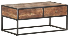 vidaXL Mesa de centro 90x50x40 cm madeira de acácia áspera