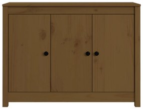 Aparador 100x35x74 cm madeira de pinho maciça castanho mel