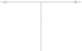 Toldo autom. c/ LED e sensor de vento 450x300 cm azul/branco