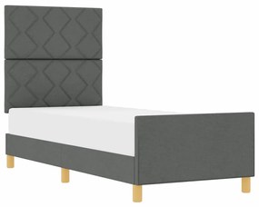 Estrutura de Cama vidaXL Cinza Escuro 80x200 cm Tecido