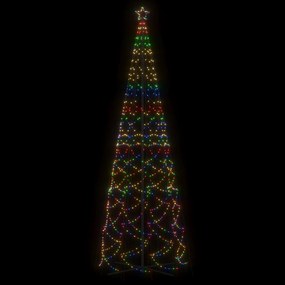 Árvore de Natal em cone 1400 luzes LED 160x500 cm colorido
