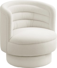 HOMCOM Poltrona estofada giratória, poltrona lounge moderna com estrutura em madeira de seringueira, para sala de estar, quarto, creme branco | Aosom Portugal