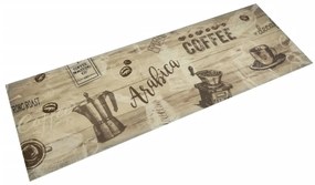 Tapete de cozinha lavável 60x180 cm veludo padrão café castanho