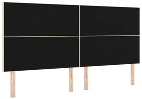 Cabeceira LED Conjunto de 3 Creme Tecido 200 cm Moderna
