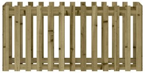 Canteiro elevado c/ design cerca 150x50x70 cm pinho impregnado