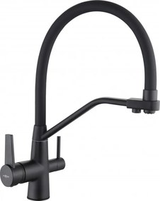 Mexen Duo torneira de cozinha, preta - 671701-70