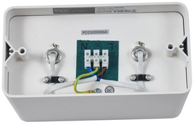 Foco de superfície de design branco GU10 70mm 2-luzes giratório e inclinável - Vox