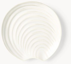 Prato concha em porcelana Andrina, conjunto de 4