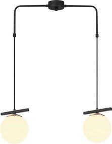 Chandelier Uzum – Branco e Preto – 64 x 15 cm