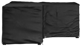 Capa em forma de L p/ mobília de jardim 12 ilhós 185x185x90 cm