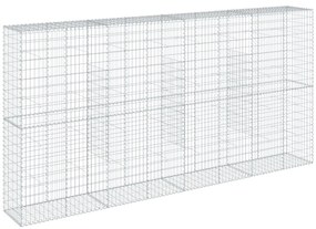 Cesto gabião com cobertura 400x50x200 cm ferro galvanizado