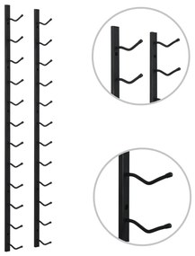 Garrafeira de parede para 12 garrafas ferro preto