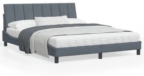 vidaXL Estrutura de cama sem colchão 160x200 cm veludo cinzento-escuro