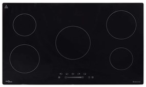 vidaXL Placa de indução encastrar ecrã tátil vidro 2000 W 86 cm