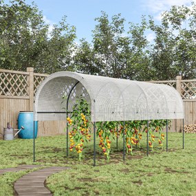 Estufa de jardim para tomates 4 x 1,20 x 1,70 m, com 5 arcos de aço - cobertura em PE