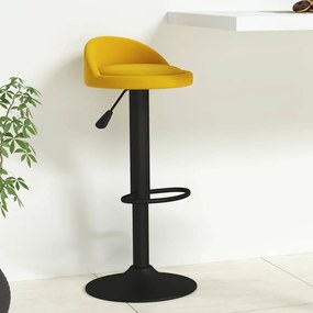 vidaXL Banco de bar veludo amarelo