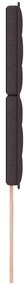 Cabeceira de LED Design Linhas Castanho Escuro 100 cm Tecido