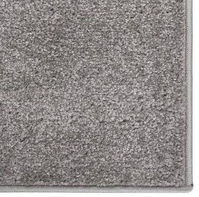 Tapete de pelo curto 120x170 cm cinzento