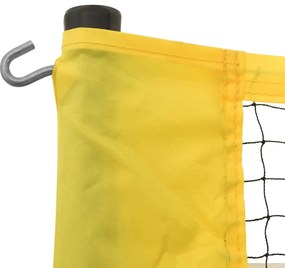 Rede de badminton 600x155 cm tecido PE amarelo e preto