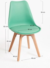 Pack 4 Cadeiras Synk Basic - Verde Jade
