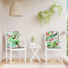 vidaXL Almofadões para cadeira de encosto baixo 2 pcs tecido multicor