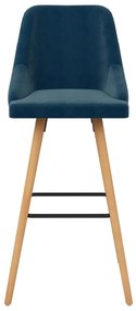 Cadeiras de bar 2 pcs veludo azul