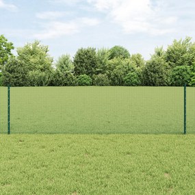 Cerca de Fio Soldado com 11 Postes U Verde 0,6x25 m Aço