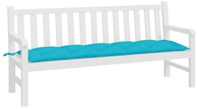 Almofadão p/ banco de jardim 180x50x7 cm tecido oxford turquesa
