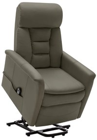 vidaXL Poltrona elevável couro artificial antracite