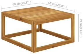 Mesa de centro 68x68x29 cm madeira de acácia maciça