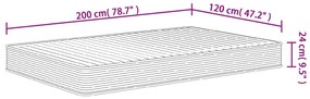 Colchão de espuma médio suave 120x200 cm