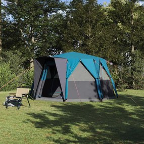 vidaXL Barraca Cabana com telhado Azul 425 x 396 x 222 cm