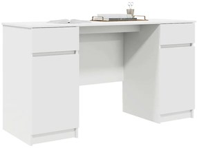 Mesa vidaXL Branca 140x49x76 cm Madeira engenheirada