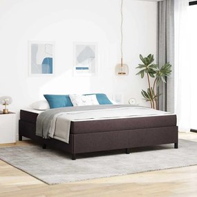 vidaXL Cama Box Marrom Escuro 180 x 200 cm tecido