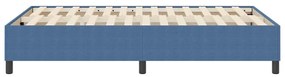 Cama Box Spring vidaXL Azul Pequena Dupla Tecido de Corduroy