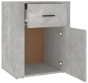 Mesa de cabeceira 50x36x60 cm derivados madeira cinza cimento