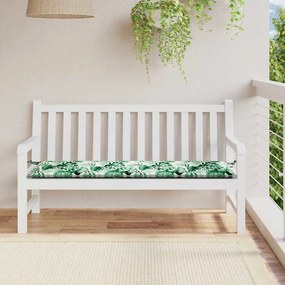 vidaXL Almofada para Jardim Padrão de Folhas 200x50x4 cm Tecido Oxford