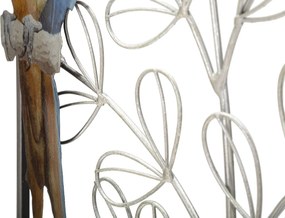 PAINEL DE PAREDE DE FERRO PAPAGAIO 28,6X2,5X74,3 CM MULTICOLORIDO