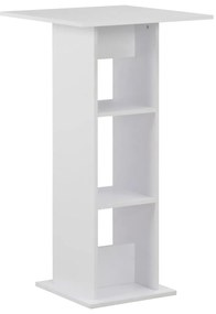 vidaXL Mesa de bar 60x60x110 cm branco