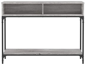 Mesa consola 100x30,5x75cm derivados de madeira cinzento sonoma