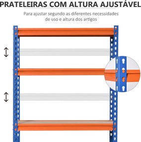 Estante com Prateleiras – Modelo Cefalù – 80x40x182 – Madeira – 6 Níve