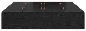 Cama com Arrumação vidaXL Madeira Preta 140x200 cm