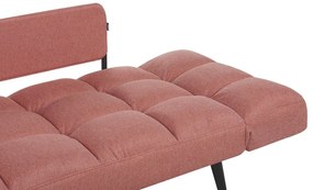 Sofá-cama em tecido rosa BREKKE Beliani