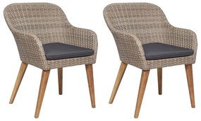 3 pcs conjunto de jantar para jardim castanho