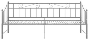 Estrutura sofá-cama de puxar 90x200 cm metal cinzento