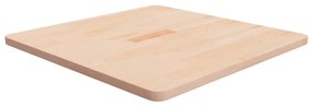 Tampo de mesa quadrado 70x70x2,5 cm carvalho maciço não tratado