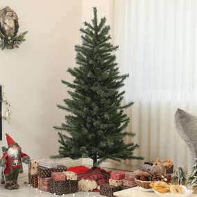 Árvore de Natal artificial de 180 cm com suporte dobrável em aço, 467 ramos, decoração de Natal, verde