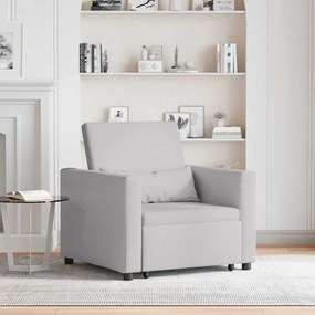 vidaXL Sofá Cama Convertível 3 em 1 em Tecido Cinza Nuvem